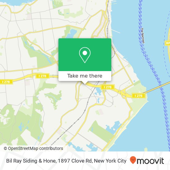 Mapa de Bil Ray Siding & Hone, 1897 Clove Rd