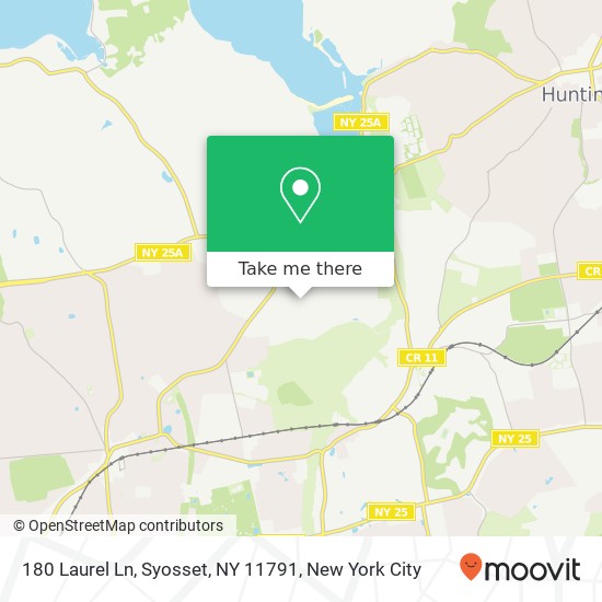 Mapa de 180 Laurel Ln, Syosset, NY 11791