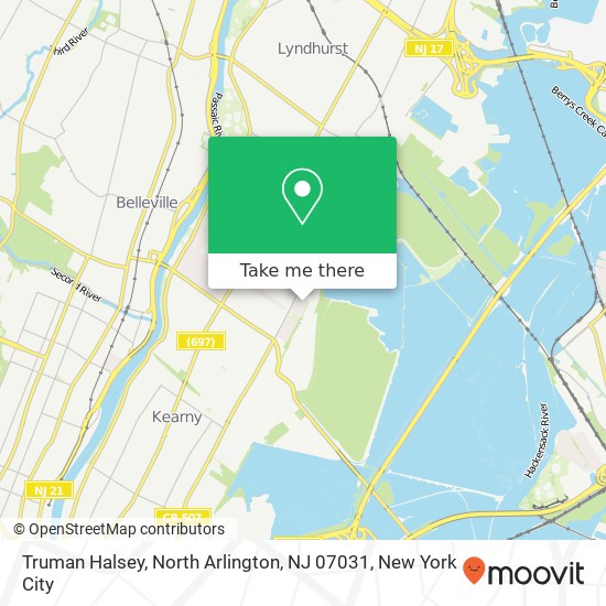 Truman Halsey, North Arlington, NJ 07031 map