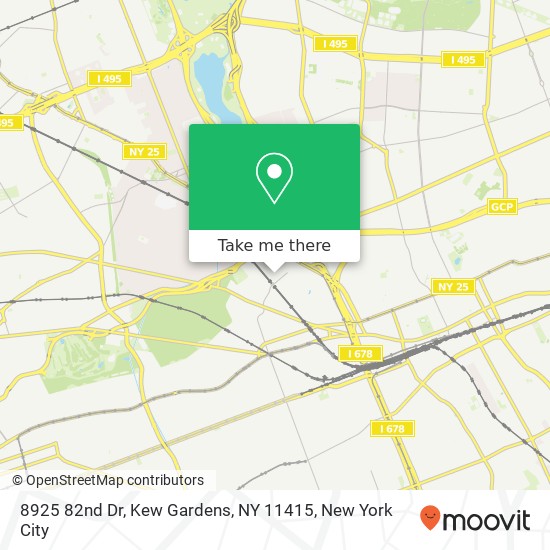 Mapa de 8925 82nd Dr, Kew Gardens, NY 11415