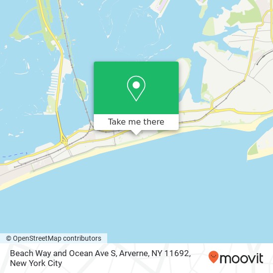 Beach Way and Ocean Ave S, Arverne, NY 11692 map