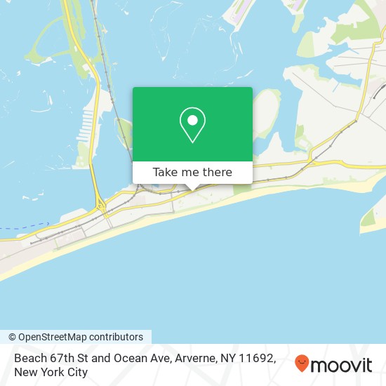 Mapa de Beach 67th St and Ocean Ave, Arverne, NY 11692