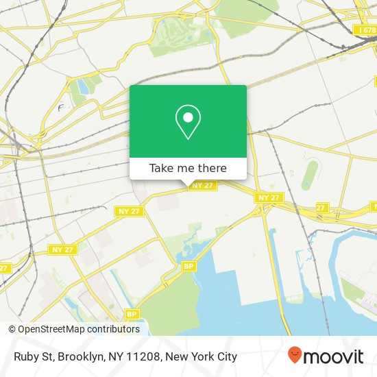 Mapa de Ruby St, Brooklyn, NY 11208