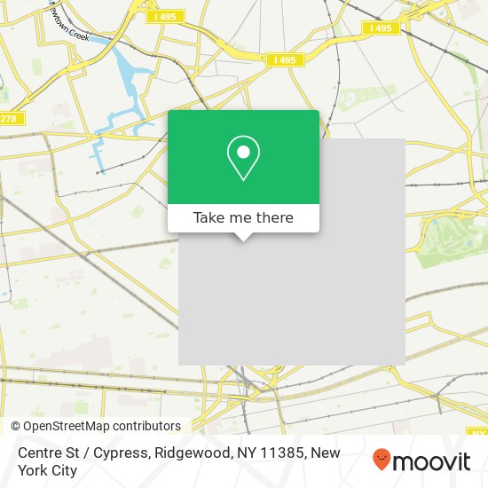 Mapa de Centre St / Cypress, Ridgewood, NY 11385