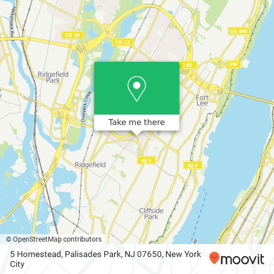 5 Homestead, Palisades Park, NJ 07650 map