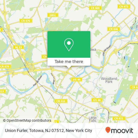 Mapa de Union Furler, Totowa, NJ 07512