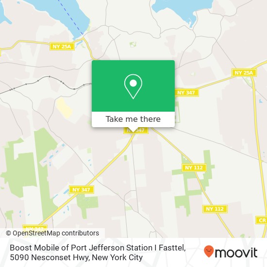 Boost Mobile of Port Jefferson Station I Fasttel, 5090 Nesconset Hwy map