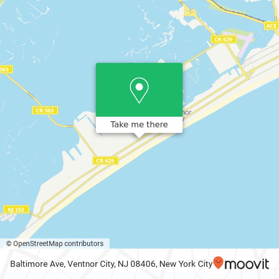 Mapa de Baltimore Ave, Ventnor City, NJ 08406
