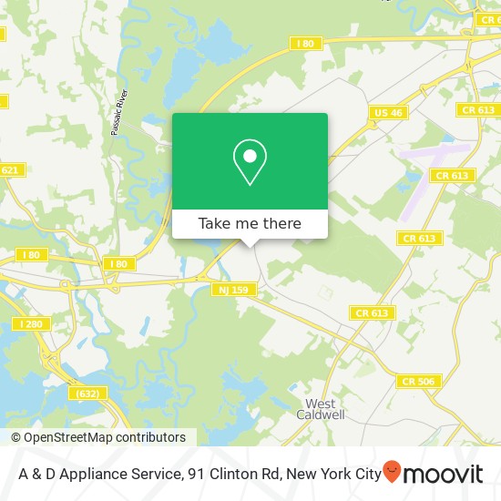 A & D Appliance Service, 91 Clinton Rd map
