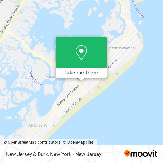 Mapa de New Jersey & Burk