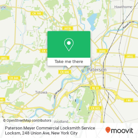 Mapa de Paterson Meyer Commercial Locksmith Service Locksm, 248 Union Ave
