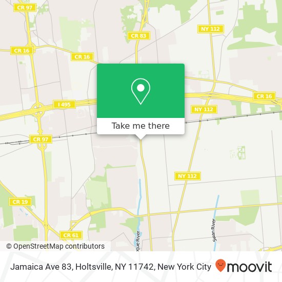 Mapa de Jamaica Ave 83, Holtsville, NY 11742