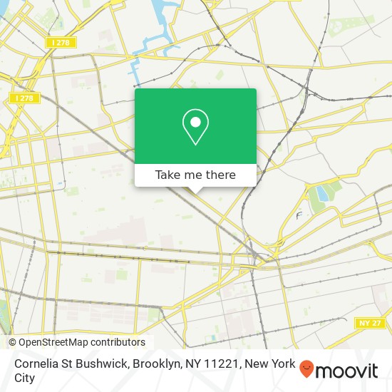 Cornelia St Bushwick, Brooklyn, NY 11221 map