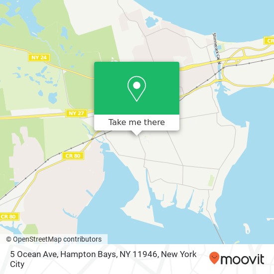 5 Ocean Ave, Hampton Bays, NY 11946 map