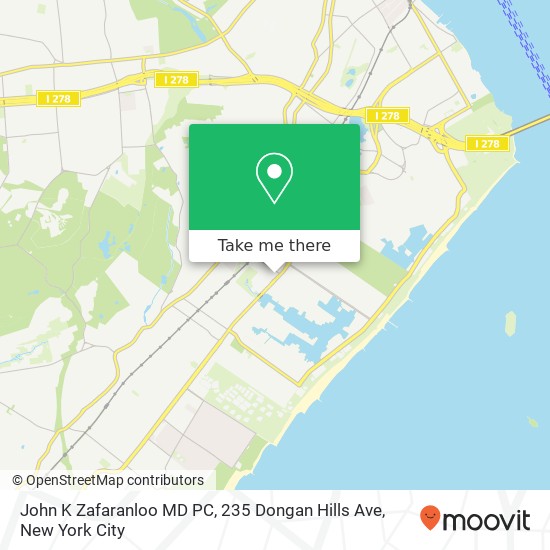 John K Zafaranloo MD PC, 235 Dongan Hills Ave map