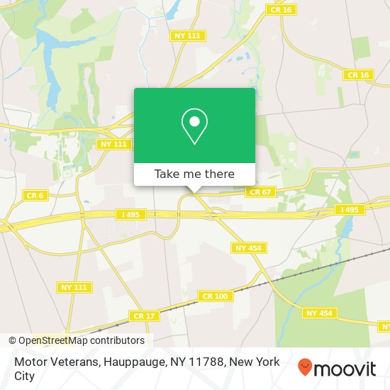 Mapa de Motor Veterans, Hauppauge, NY 11788