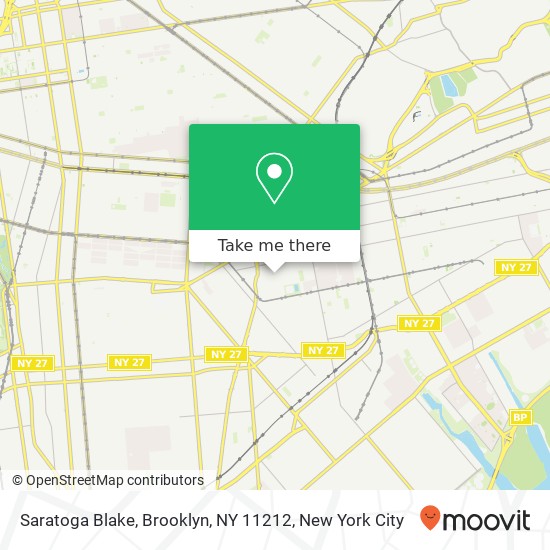 Mapa de Saratoga Blake, Brooklyn, NY 11212