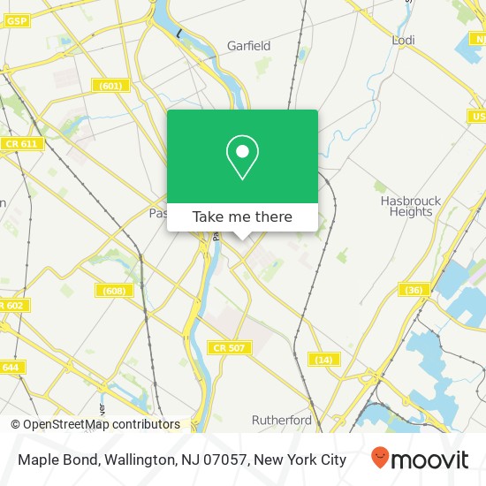 Mapa de Maple Bond, Wallington, NJ 07057