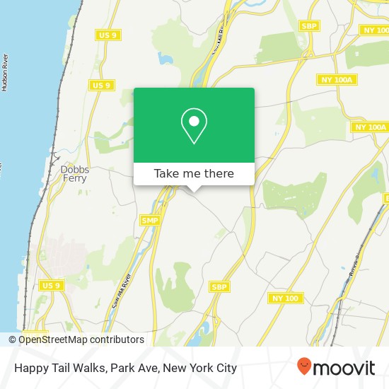 Happy Tail Walks, Park Ave map