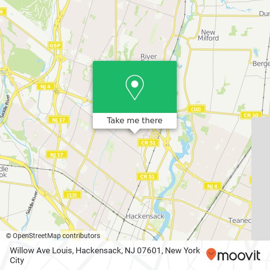 Willow Ave Louis, Hackensack, NJ 07601 map