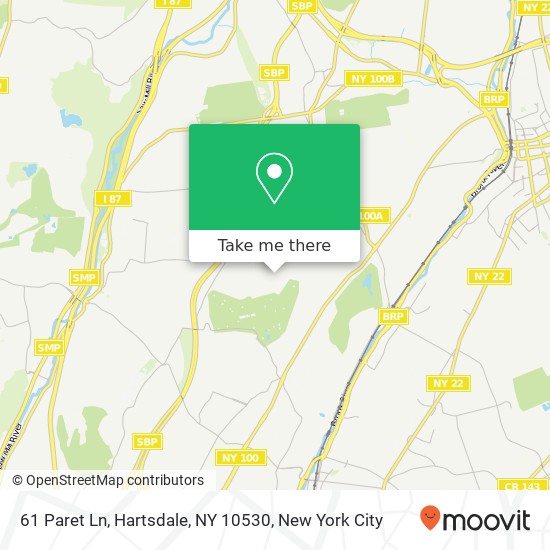 Mapa de 61 Paret Ln, Hartsdale, NY 10530