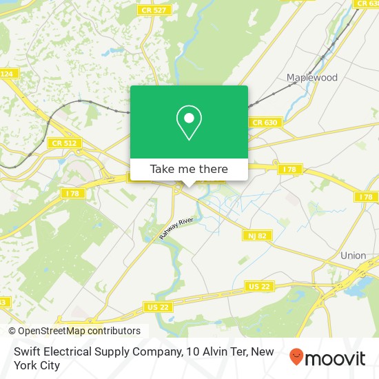 Mapa de Swift Electrical Supply Company, 10 Alvin Ter