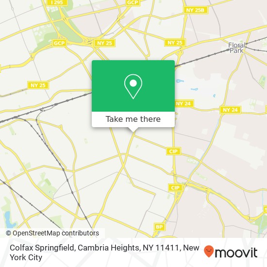 Mapa de Colfax Springfield, Cambria Heights, NY 11411
