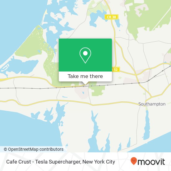 Mapa de Cafe Crust - Tesla Supercharger