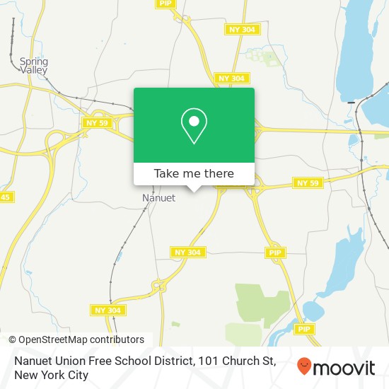 Nanuet Union Free School District, 101 Church St map
