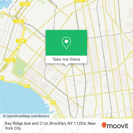 Bay Ridge Ave and 21st, Brooklyn, NY 11204 map