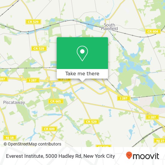 Mapa de Everest Institute, 5000 Hadley Rd