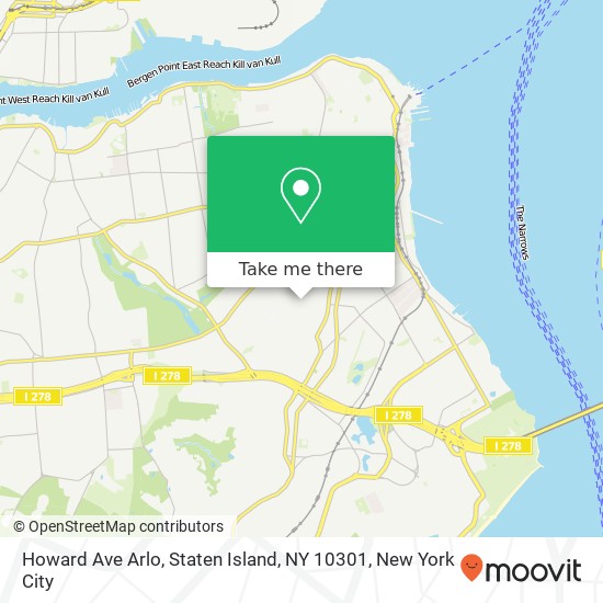Mapa de Howard Ave Arlo, Staten Island, NY 10301