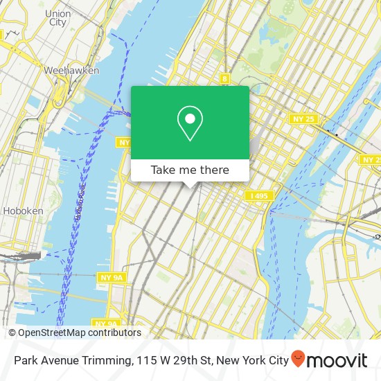 Mapa de Park Avenue Trimming, 115 W 29th St