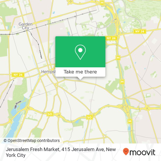 Mapa de Jerusalem Fresh Market, 415 Jerusalem Ave
