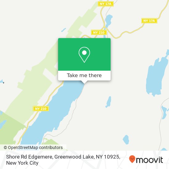 Mapa de Shore Rd Edgemere, Greenwood Lake, NY 10925