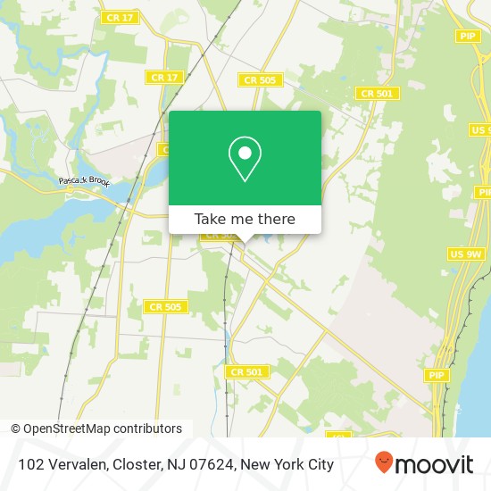 Mapa de 102 Vervalen, Closter, NJ 07624