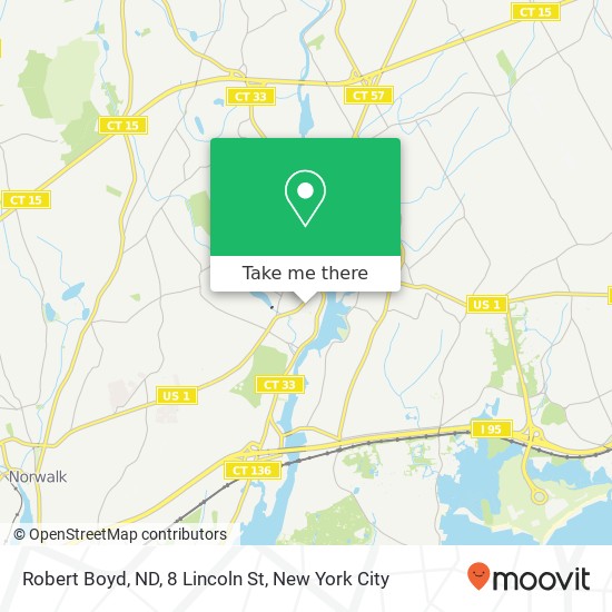 Mapa de Robert Boyd, ND, 8 Lincoln St