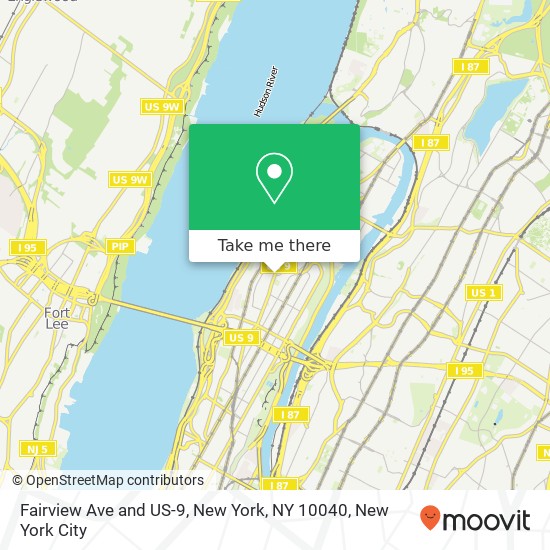 Mapa de Fairview Ave and US-9, New York, NY 10040