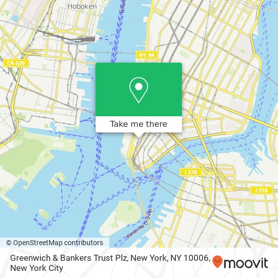 Greenwich & Bankers Trust Plz, New York, NY 10006 map