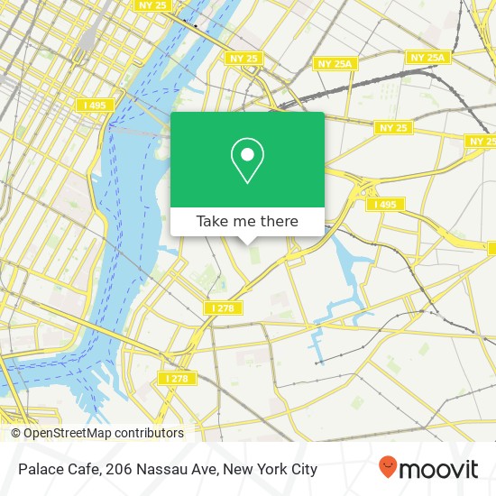 Mapa de Palace Cafe, 206 Nassau Ave