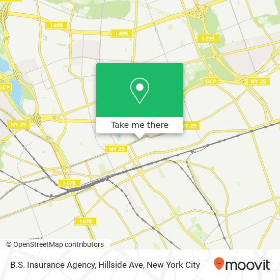 B.S. Insurance Agency, Hillside Ave map