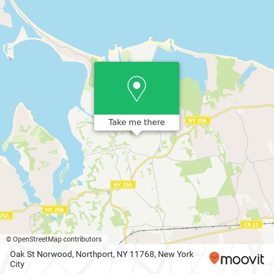 Mapa de Oak St Norwood, Northport, NY 11768