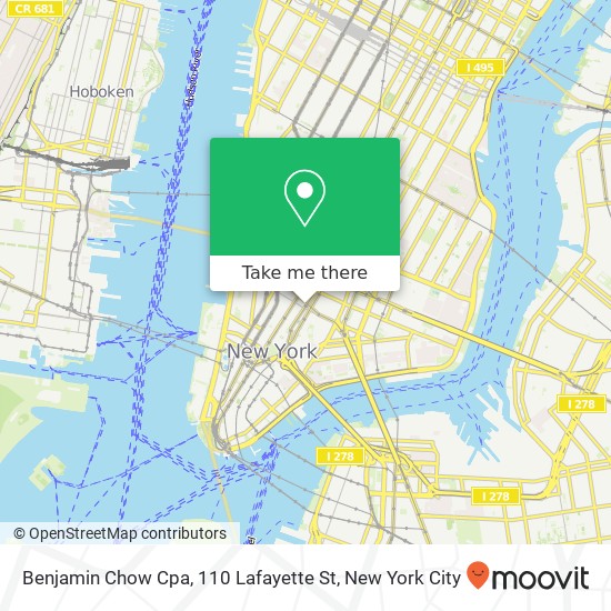 Benjamin Chow Cpa, 110 Lafayette St map