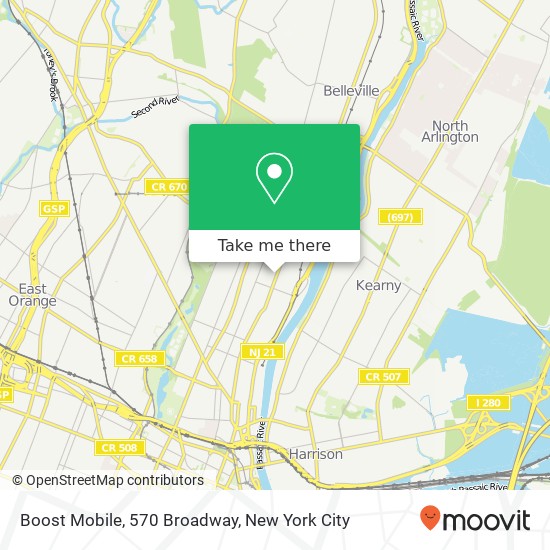 Boost Mobile, 570 Broadway map