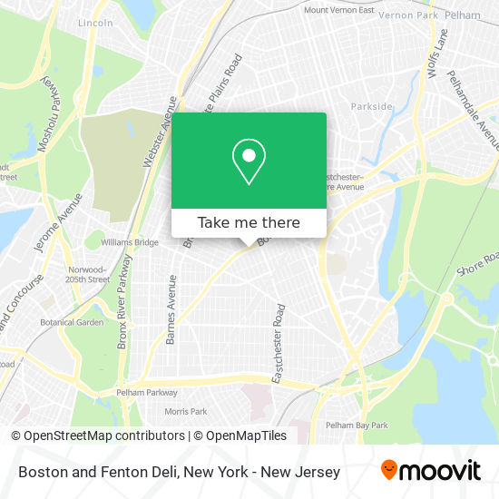 Boston and Fenton Deli map