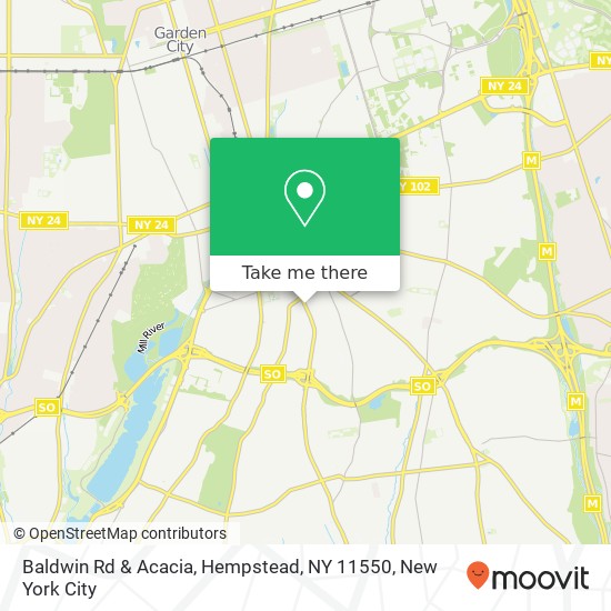 Baldwin Rd & Acacia, Hempstead, NY 11550 map
