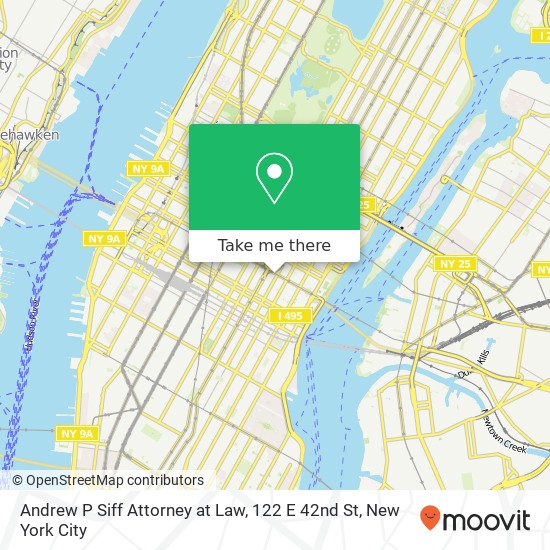 Mapa de Andrew P Siff Attorney at Law, 122 E 42nd St