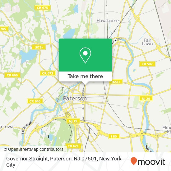 Mapa de Governor Straight, Paterson, NJ 07501