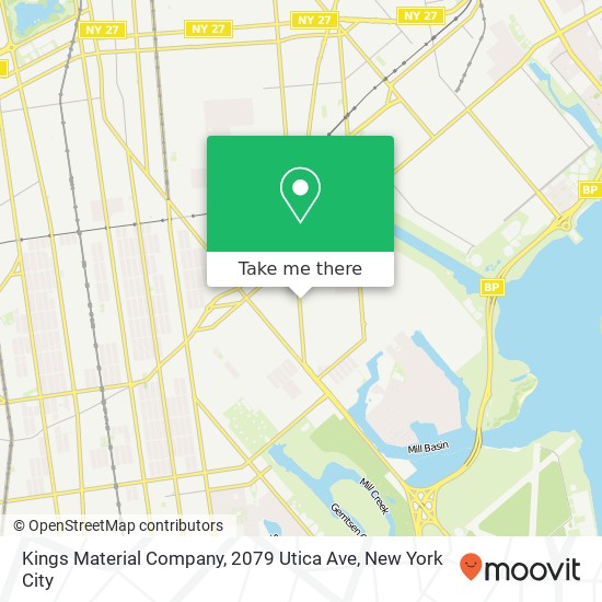 Kings Material Company, 2079 Utica Ave map