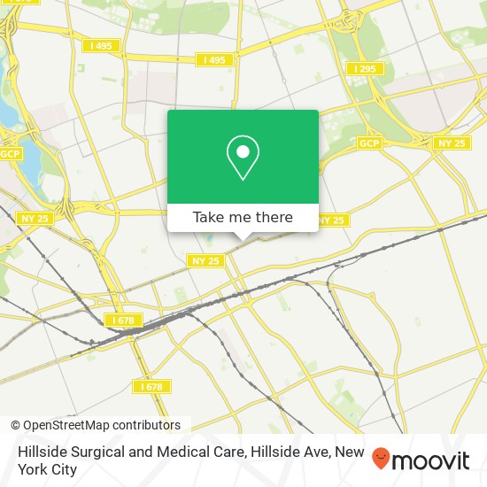 Mapa de Hillside Surgical and Medical Care, Hillside Ave